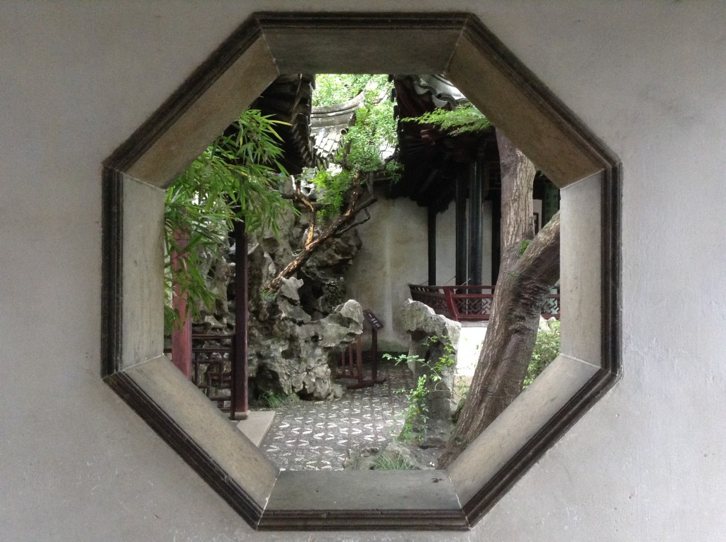 Stunning view through a window at Liu Yuan.